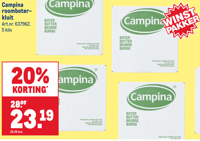 Campina   roomboter folder aanbieding bij  Makro - details