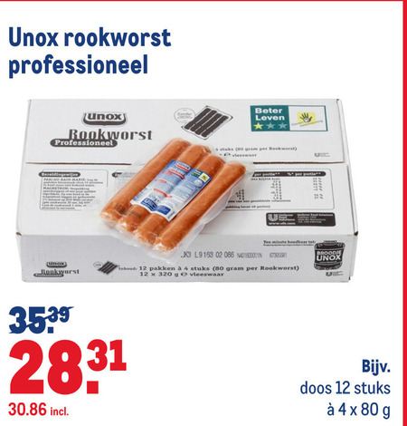 Unox   rookworst folder aanbieding bij  Makro - details