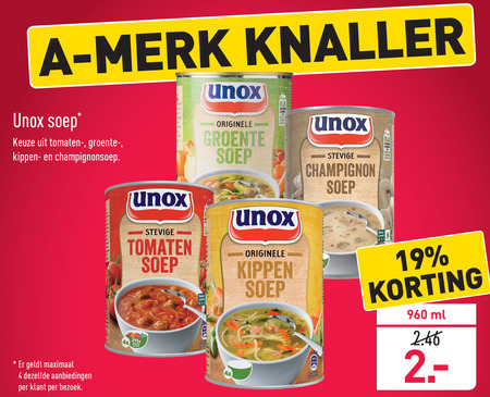 Unox   soep folder aanbieding bij  Aldi - details