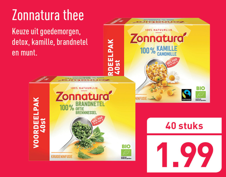 Zonnatura   thee folder aanbieding bij  Aldi - details