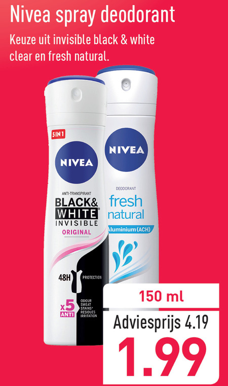 Nivea   deodorant folder aanbieding bij  Aldi - details