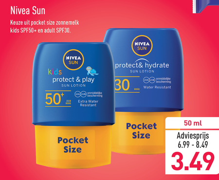 Nivea   zonnebrandolie folder aanbieding bij  Aldi - details