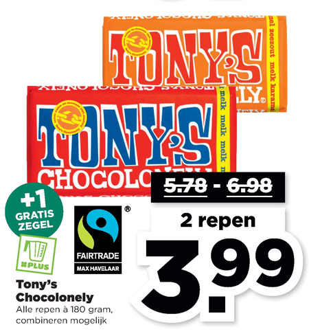 Tony Chocolony   chocolade folder aanbieding bij  Plus - details