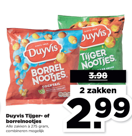 Duyvis   borrelnootjes folder aanbieding bij  Plus - details