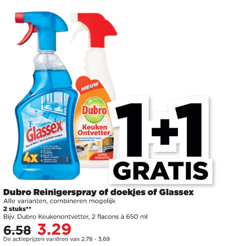 Dubro   ontvetter, allesreiniger folder aanbieding bij  Plus - details