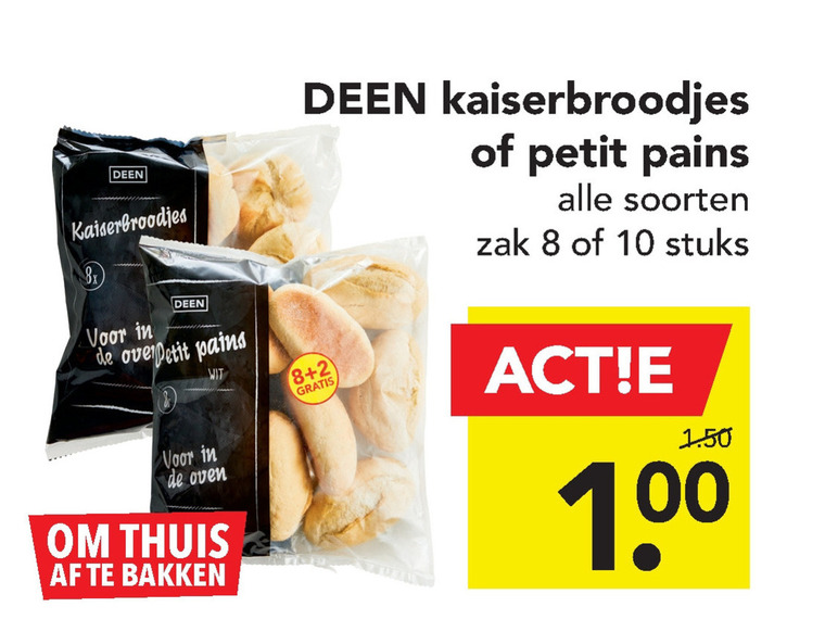 Deen Huismerk   kaiserbroodjes, petit pain folder aanbieding bij  Deen - details