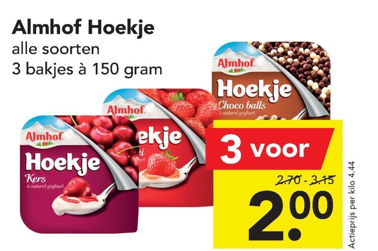 Almhof   vruchtenyoghurt, toetje folder aanbieding bij  Deen - details