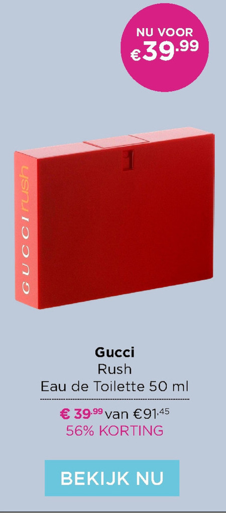 Gucci   eau de toilette folder aanbieding bij  Ici Paris XL - details