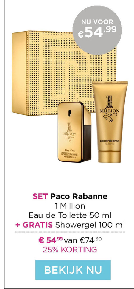 Paco Rabanne   parfum geschenkset folder aanbieding bij  Ici Paris XL - details