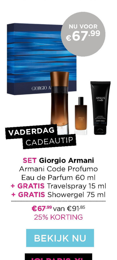 Giorgio Armani   parfum geschenkset folder aanbieding bij  Ici Paris XL - details