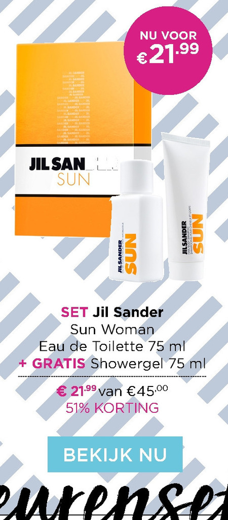 Jil Sander   parfum geschenkset folder aanbieding bij  Ici Paris XL - details