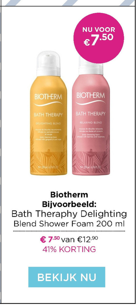 Biotherm   douchegel folder aanbieding bij  Ici Paris XL - details