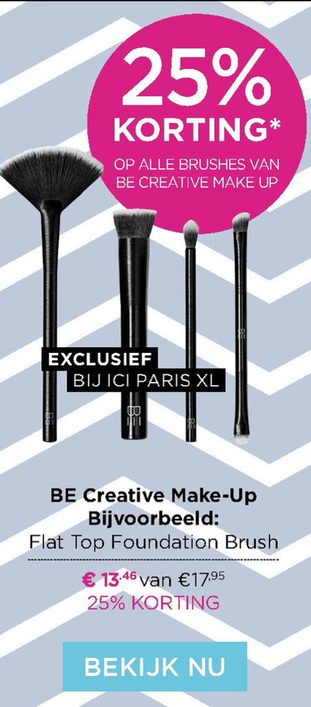 Be Creative   foundation, cosmetica folder aanbieding bij  Ici Paris XL - details