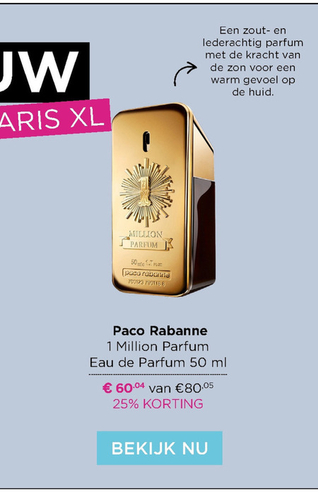 Paco Rabanne   eau de parfum folder aanbieding bij  Ici Paris XL - details