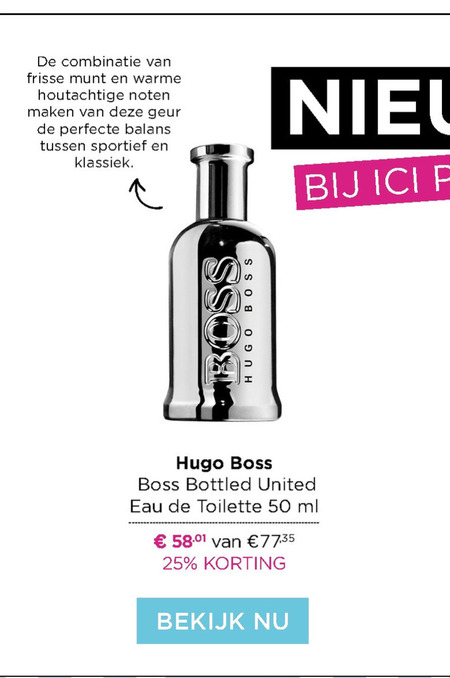 Hugo Boss   eau de toilette folder aanbieding bij  Ici Paris XL - details