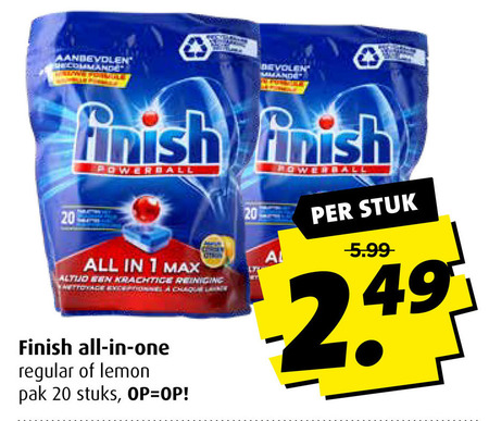 Finish   vaatwasmiddel folder aanbieding bij  Boni - details