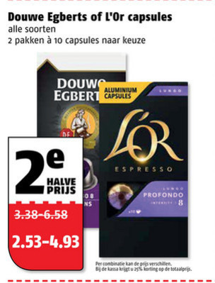 Douwe Egberts L Or   koffiecups folder aanbieding bij  Poiesz - details