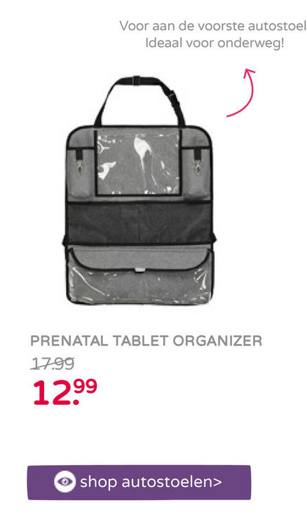 Prenatal   autostoelorganizer folder aanbieding bij  Prenatal - details