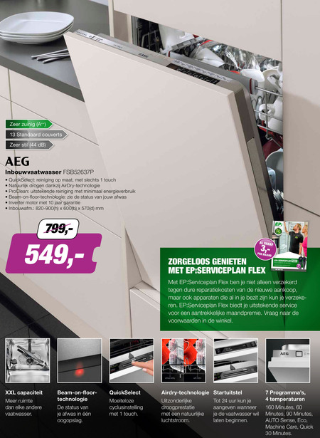 AEG   inbouwvaatwasser folder aanbieding bij  EP Electronic Partner - details