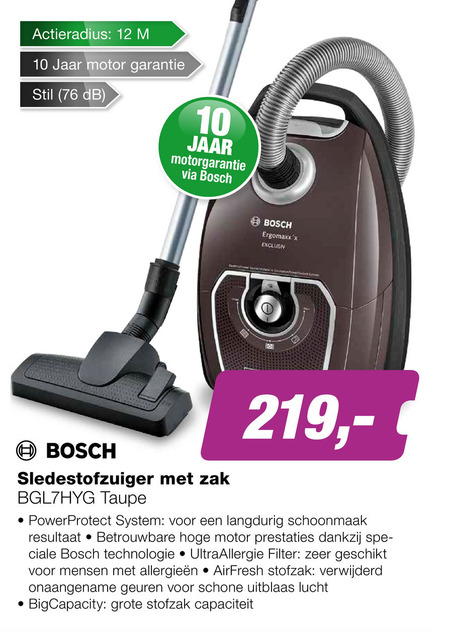slijtage periodieke afgunst Bosch stofzuiger folder aanbieding bij EP Electronic Partner - details