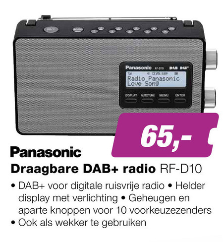 Panasonic   dab radio folder aanbieding bij  EP Electronic Partner - details