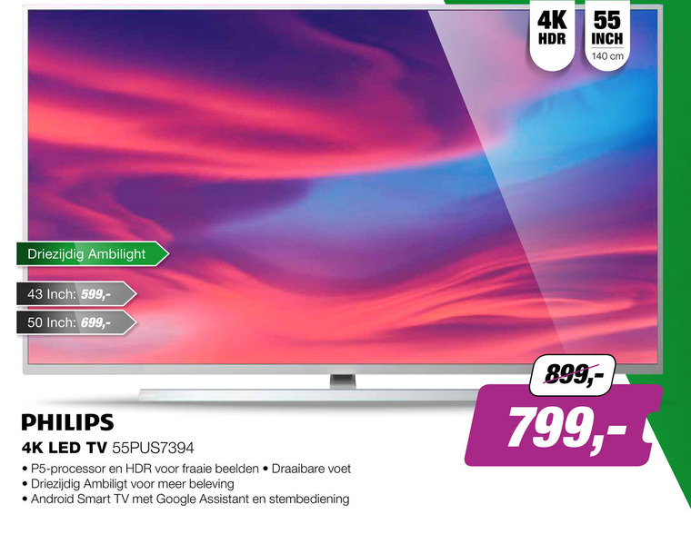 Philips   4k ultrahd televisies folder aanbieding bij  EP Electronic Partner - details