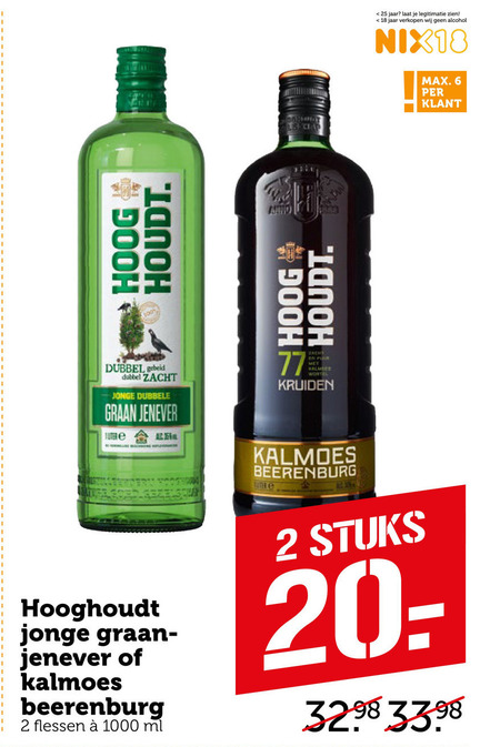 Hooghoudt   berenburg, jenever folder aanbieding bij  Coop - details