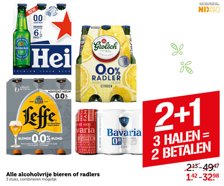 Amstel   radler bier, alcoholvrij bier folder aanbieding bij  Coop - details