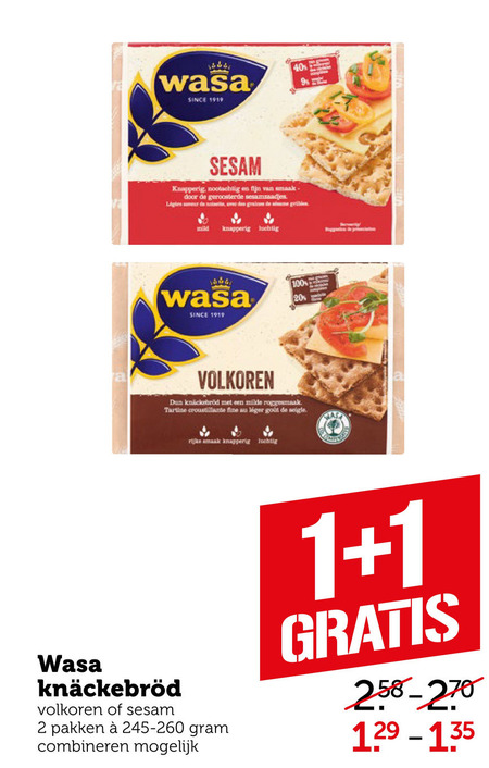 Wasa   knackebrod folder aanbieding bij  Coop - details