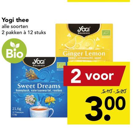 Yogi Tea   thee folder aanbieding bij  Deen - details