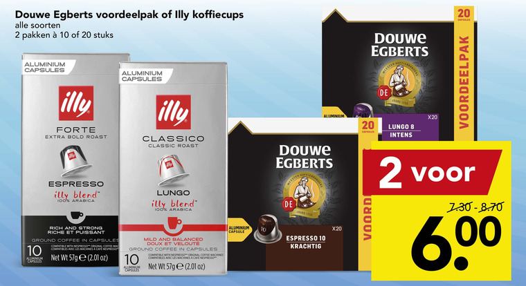 Douwe Egberts   koffiecups folder aanbieding bij  Deen - details