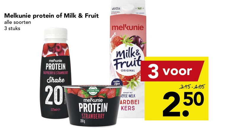 Melkunie   melkdrank, zuivelsnack folder aanbieding bij  Deen - details