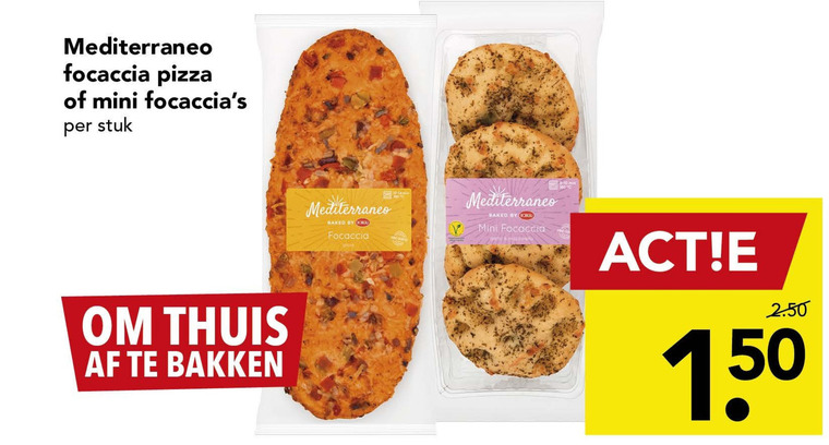 Mediterraneo   focaccia folder aanbieding bij  Deen - details