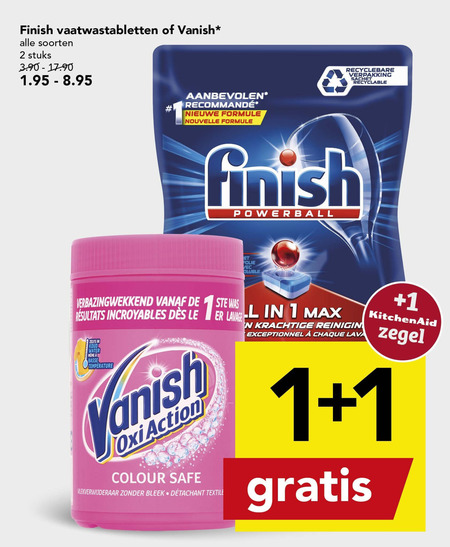 Vanish   vlekkenverwijderaar, vaatwasmiddel folder aanbieding bij  Deen - details