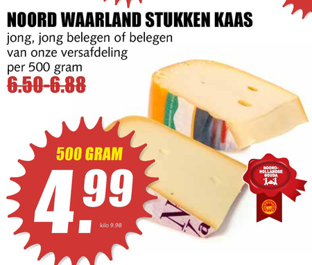 Noord Waarland   kaas folder aanbieding bij  MCD Supermarkt Basis - details