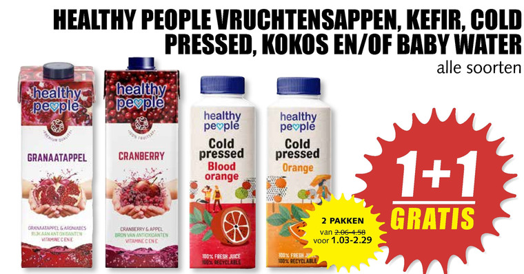 Healthy People   vruchtensap folder aanbieding bij  MCD Supermarkt Basis - details