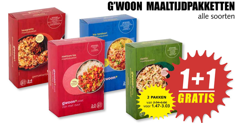 Gwoon   maaltijdmix folder aanbieding bij  MCD Supermarkt Basis - details