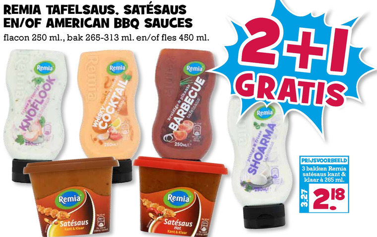 Remia   satesaus, snacksaus folder aanbieding bij  Boons Markt - details