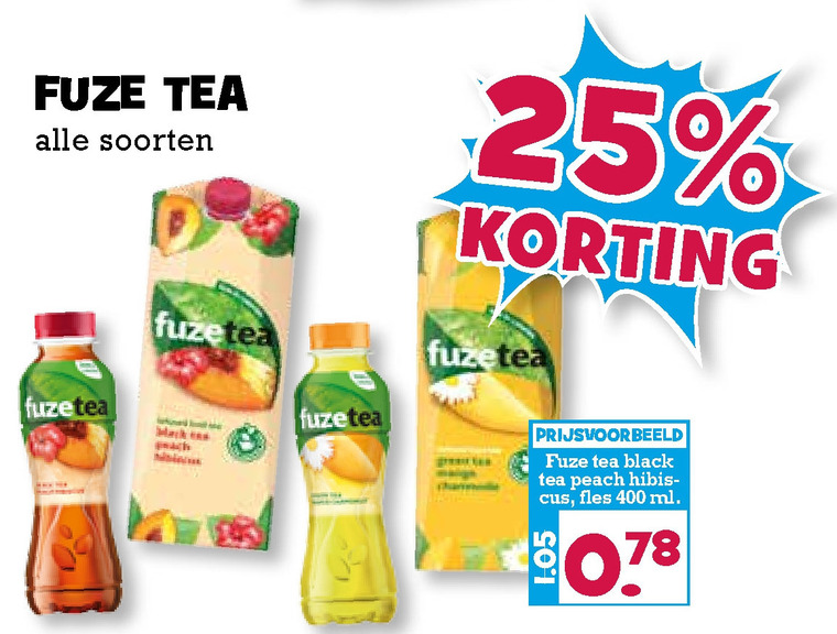 Fuze Tea ice tea folder aanbieding bij Boons Markt details