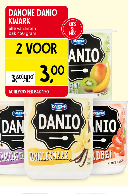 Danone Danio   kwark folder aanbieding bij  Jan Linders - details
