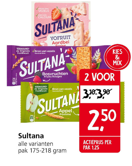Sultana   fruitbiscuit folder aanbieding bij  Jan Linders - details