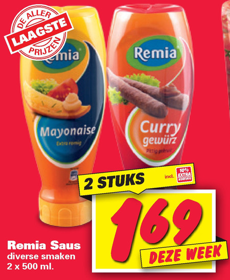 Remia   tomatenketchup, snacksaus folder aanbieding bij  Nettorama - details