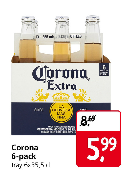 Corona   speciaalbier folder aanbieding bij  Jan Linders - details