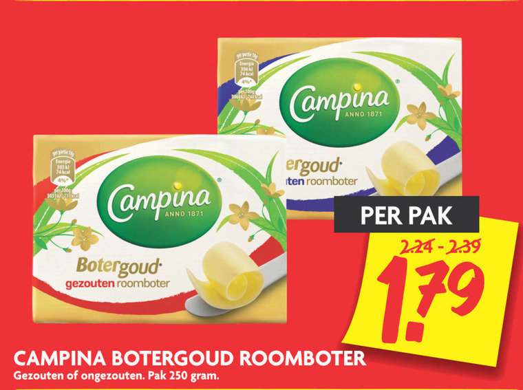 Campina   roomboter folder aanbieding bij  Dekamarkt - details