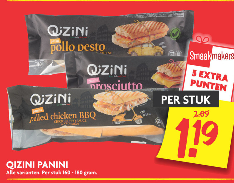 Qizini   panini  folder aanbieding bij  Dekamarkt - details