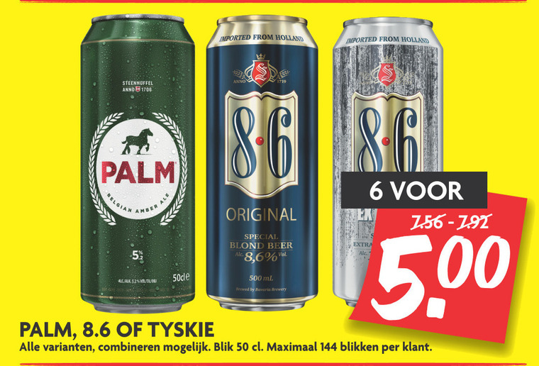 Tyskie   blikje bier, speciaalbier folder aanbieding bij  Dekamarkt - details