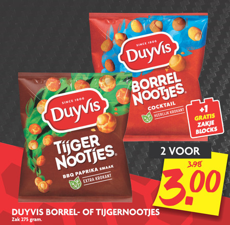 Duyvis   borrelnootjes folder aanbieding bij  Dekamarkt - details