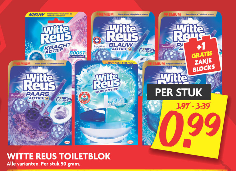 Witte Reus   toiletblok folder aanbieding bij  Dekamarkt - details