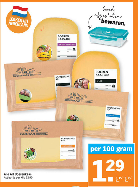 Boerenkaas   kaasplakken, kaas folder aanbieding bij  Albert Heijn - details