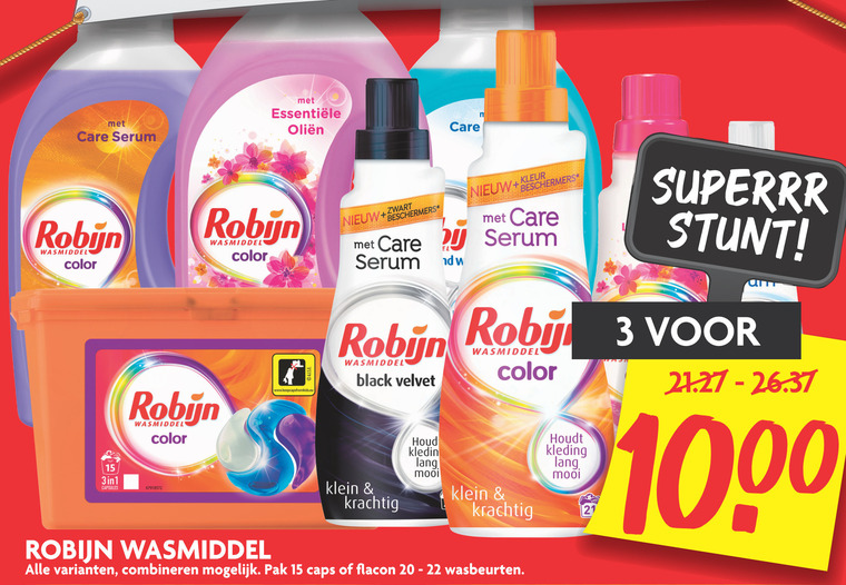 Robijn   wasmiddel folder aanbieding bij  Dekamarkt - details